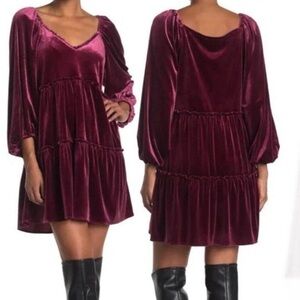 Betsey Johnson Burgundy Velvet dress